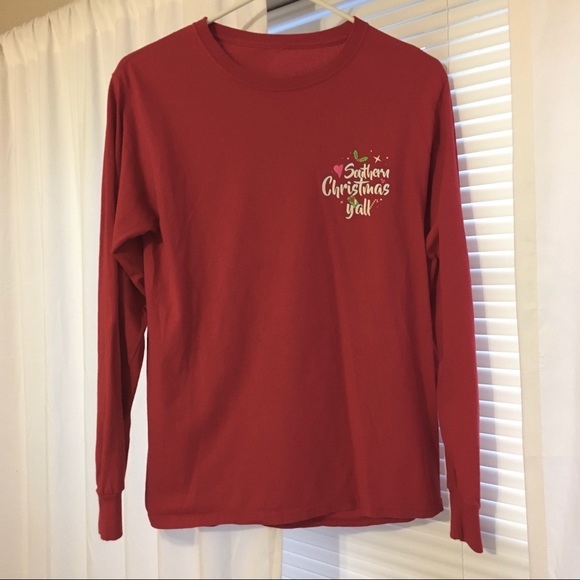 Tops - Red Southern Christmas Tshirt Sm